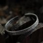 Silver-Plated Lucky Sixpence Pattern Letter Bracelet Men's Cuff Bangles