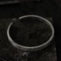 Silver-Plated Lucky Sixpence Pattern Letter Bracelet Men's Cuff Bangles