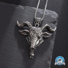 Retro Gothic Angel Goat Head Pendant Demon Eye Necklace Religiou