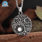 Stainless Steel Witchcraft Pentagram Necklace for Men Jewish Hebrew