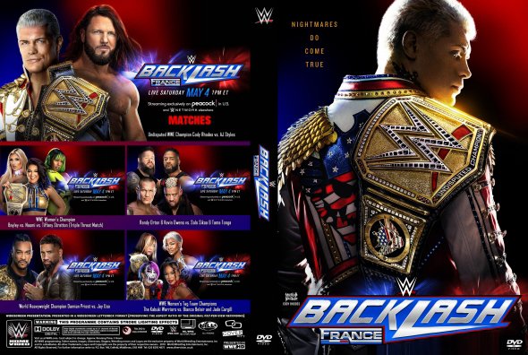 Wwe backlash 2024 with countdown w/dvd case dvd