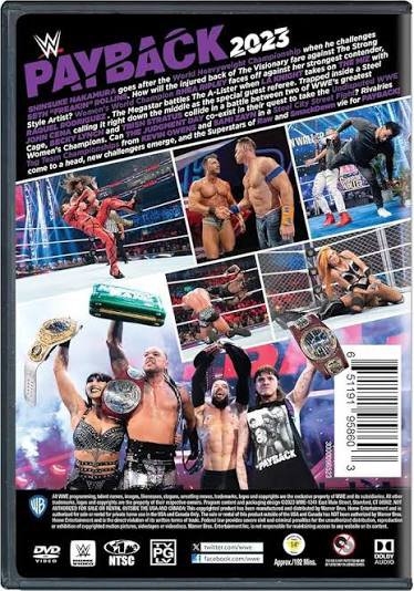 Wwe payback 2023 with countdown w/dvd sleeve dvd