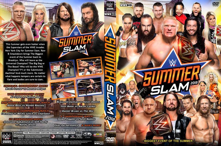 Wwe summerslam 2018 with countdown w/dvd case dvd