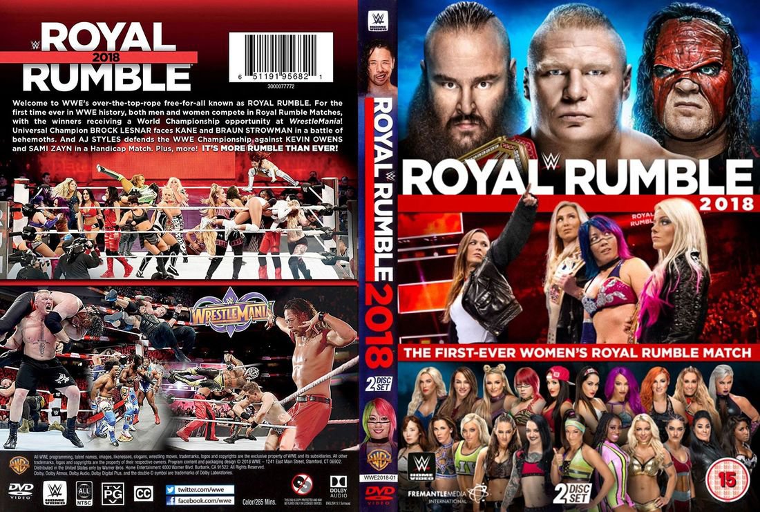 Wwe royal rumble 2018 with countdown w/dvd case dvd