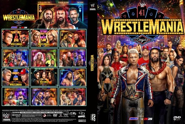 Wwe wrestlemania 41 with countdown w/dvd case 5 disc dvd
