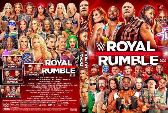 Wwe royal rumble 2022 with countdown w/dvd case dvd