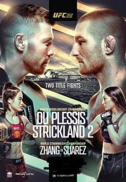 Ufc 312:du plessis vs strictland 2 with countdown w/dvd sleeve dvd