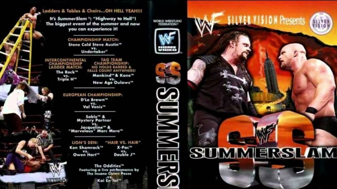 Wwf summerslam 1998 with countdown w/dvd case dvd