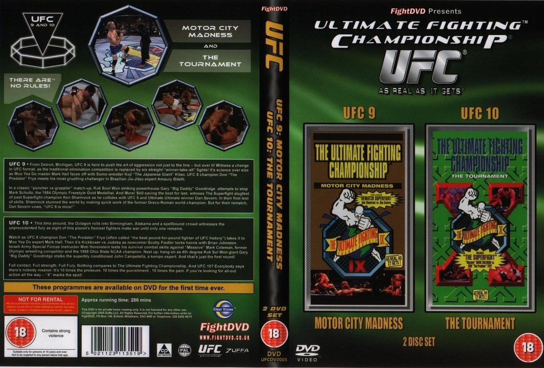 Ufc 9 & 10 w/dvd case dvd