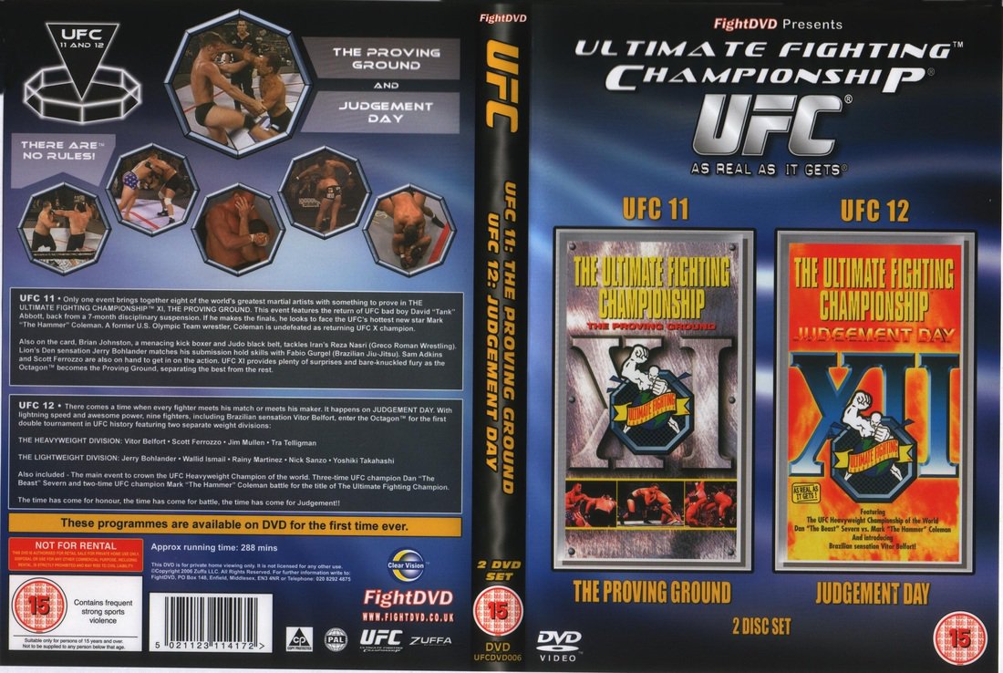 Ufc 11 & 12 w/dvd case dvd