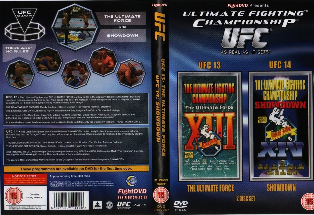 Ufc 13 & 14 w/dvd case dvd