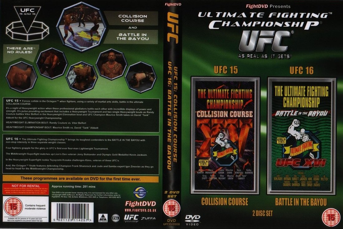 Ufc 15 & 16 w/dvd case dvd