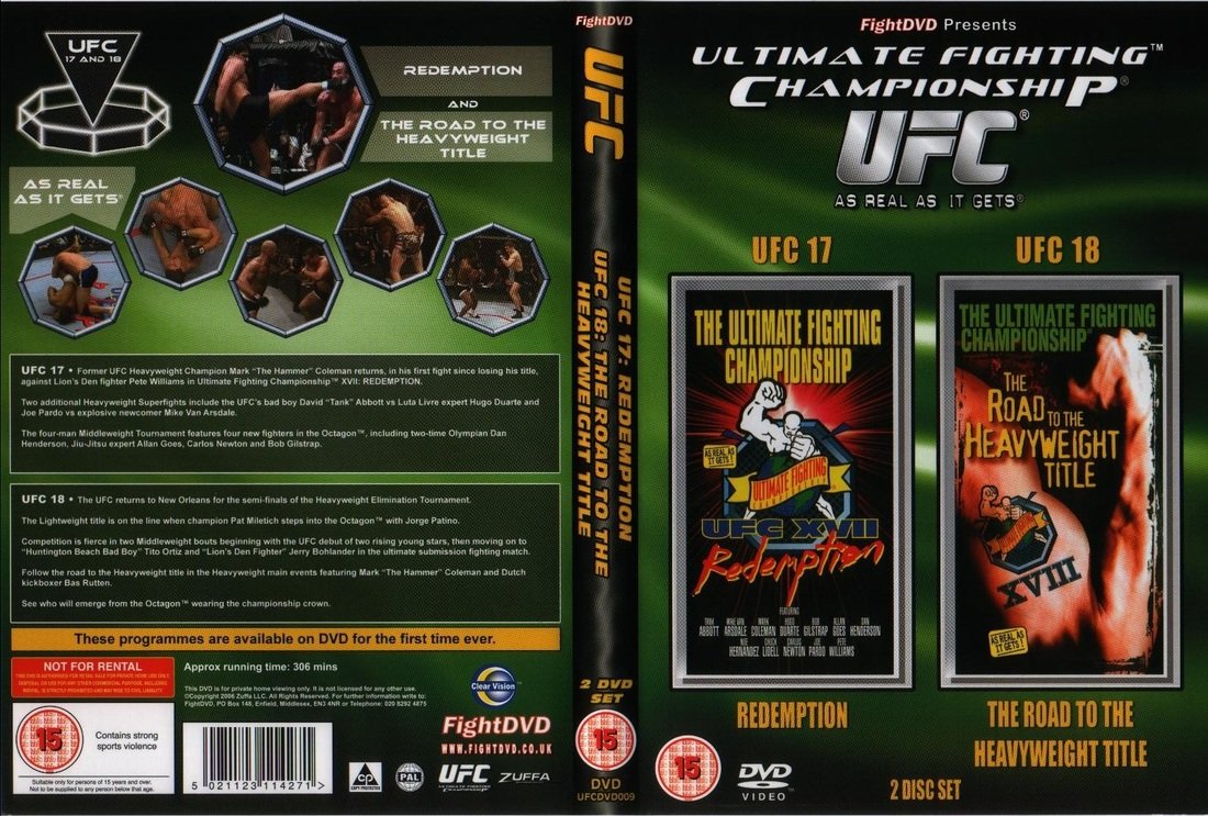 Ufc 17 & 18 w/dvd case dvd