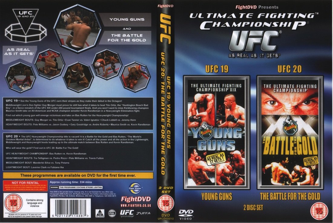 Ufc 19 & 20 w/dvd case dvd
