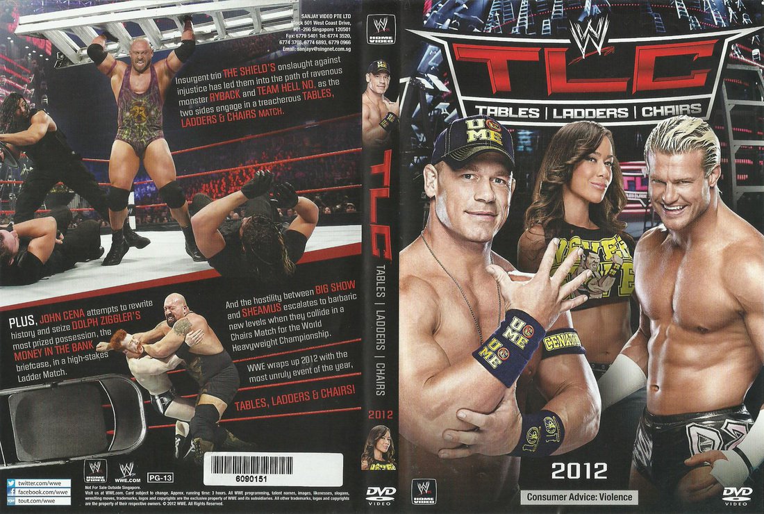 Wwe tlc 2012 with countdown w/dvd case dvd