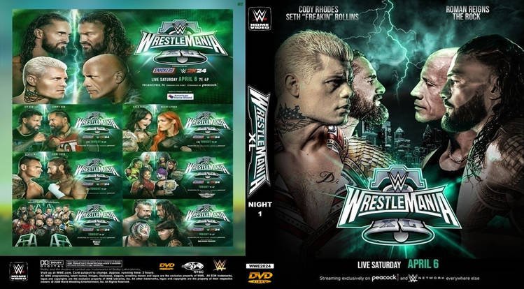 Wwe wrestlemania 40:saturday with countdown w/dvd case dvd