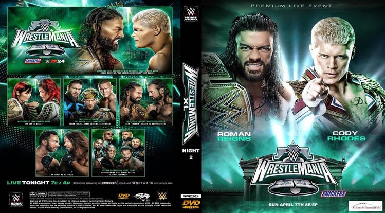 Wwe wrestlemania 40:sunday with countdown w/dvd case dvd