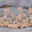 Felicity Couture Tiara in Rose Quartz by Elizabeth Claire