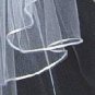 Corded Edge Waist Length 2 Tier Veil