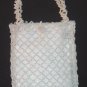 Vintage Artisan Crocheted Metal  over silk Bag by Lisa Toland