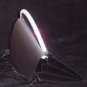 Black Matte Satin Evening Bag w/ Swarovski Pave Crystal Handle