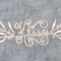 Sheer Embroidered "Kisses" Mini Bridal Purse
