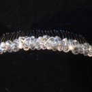 Windsor Tiara Comb of Clear Crystal & Freshwater Pearls