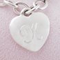 Personalized Heavy Weight Heart Charm Bracelet