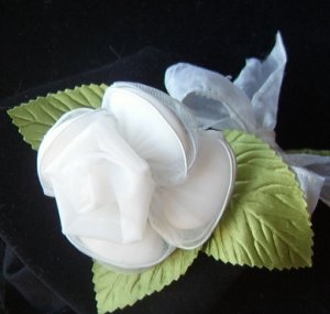 One Dozen Elegante Organza Rose Italian Confetti Flower