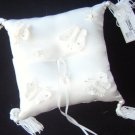 Erin Cole Silk Ringbearer Pillow w/ Butterfly Accents