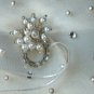 Silk Satin Ringbearer Pillow w/ Swarovski Crystals, Pearls and Beaded Center