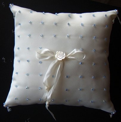 Crystal Creation Custom Ringbearer Pillow w/ Swarovski Crystals
