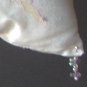 Handpainted  Lilac  Dupioni Silk Ringbearer Pillow