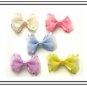Boxed Set of Baby  Organza & Satin Hair Bows on Velcro
