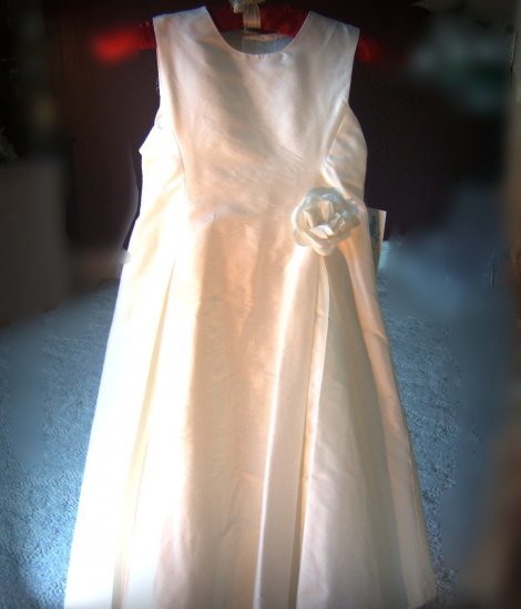 Dupioni Silk A-line Special Occassion Tea Length Dress by Sara Lene