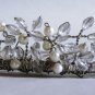 Navette Freshwater Pearl & Clear Crystal Tiara by Winters and Rain in silver
