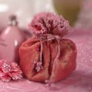 Rose-Pink Lace & Taffeta Beaded Jewelry Pouch
