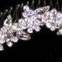 Perfect Pear Cubic Zirconia & Swarovski Crystal Comb set in Non-tarnishing Silver