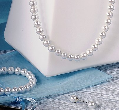 American Classic Pearl 3 Piece Set in White with Silver