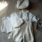 Christening/Wedding Boys Dress Silk 5 Piece Ivory & Natural Outfit by Sarah Louise