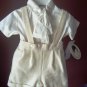 Christening/Wedding Boys Dress Silk 5 Piece Ivory & Natural Outfit by Sarah Louise