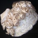 Champagne & Roses Juliette Cap style Fabric Fascinator