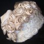 Champagne & Roses Juliette Cap style Fabric Fascinator