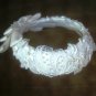 Ciara's Circlet Silk and Venice Lace  Flowergirl Wreath with Back Bow