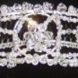 Celestine Clear Swarovski Crystal and Pearl  Openwork Tiara on a Silver Frame