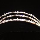 Samia Split Crystal Band Tiara of Baguette, Brilliant & Marquis Crystals set in Silver
