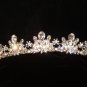 Ora Tiara with Large Oval Swarovski Crystals set in an intricate Rhodium open tiara band