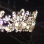 Ora Tiara with Large Oval Swarovski Crystals set in an intricate Rhodium open tiara band