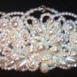 Hannah, pure White Pearl tiara with Roccaille beads & Swarovski Crystals