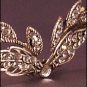 Large Fall Tiara by Thomas Knoell in antique Sterling Silver with Clear Crystals